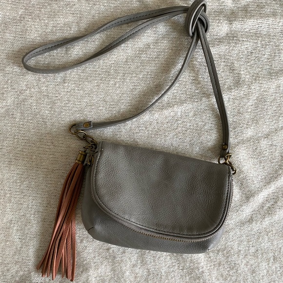 Ecote Handbags - Ecote Gray Vegan Leather Crossbody Bag